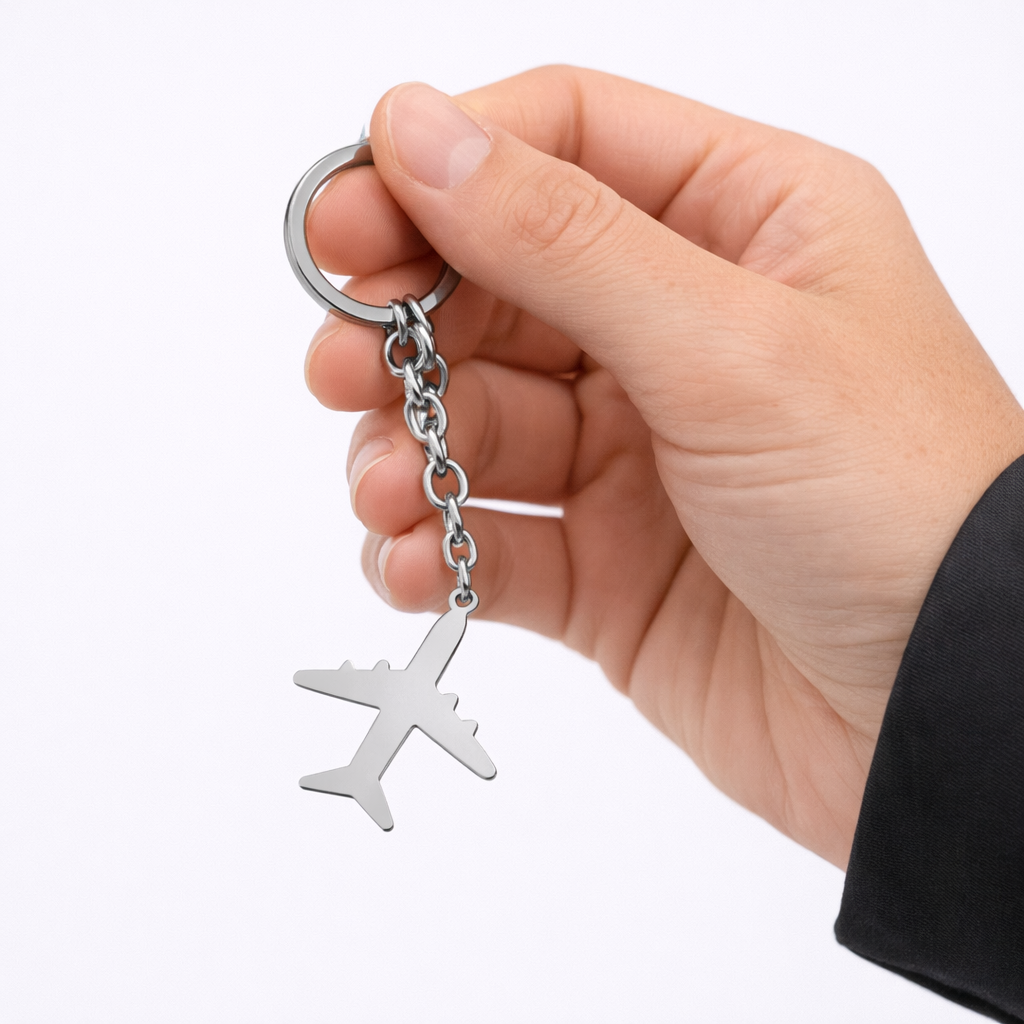 PORTACHIAVI AEREO ACCIAIO