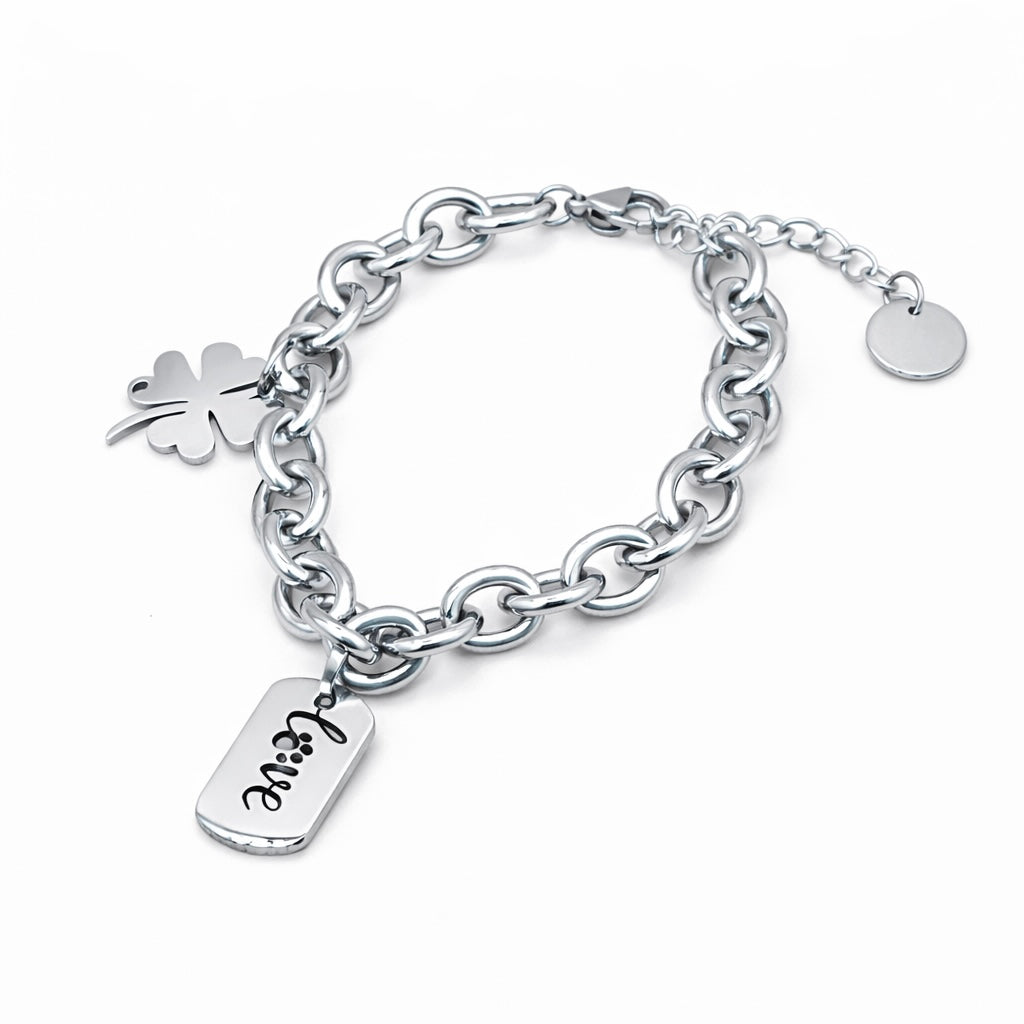 Bracciale Catena Incisa 9