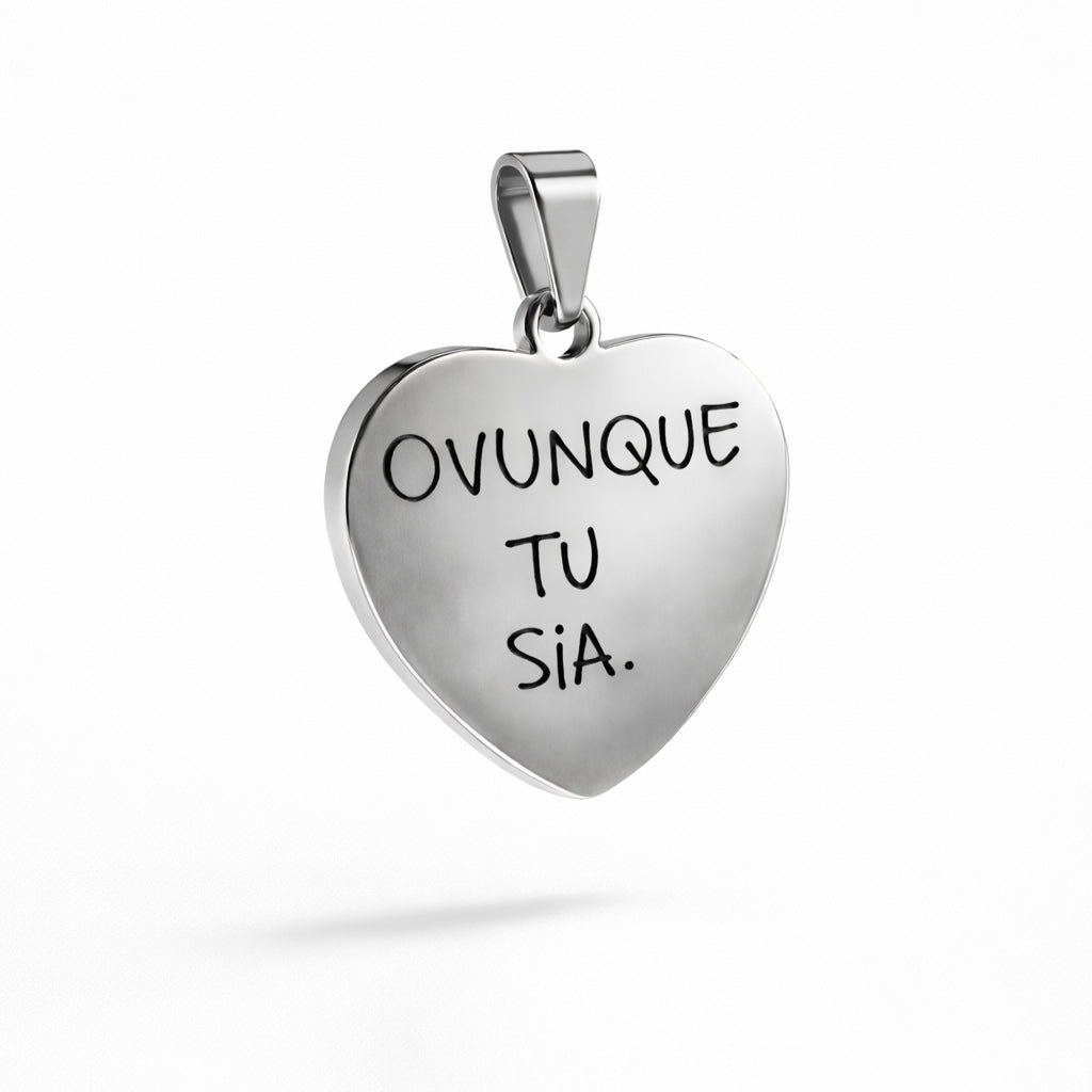CIONDOLO CUORE "OVUNQUE TU SIA"