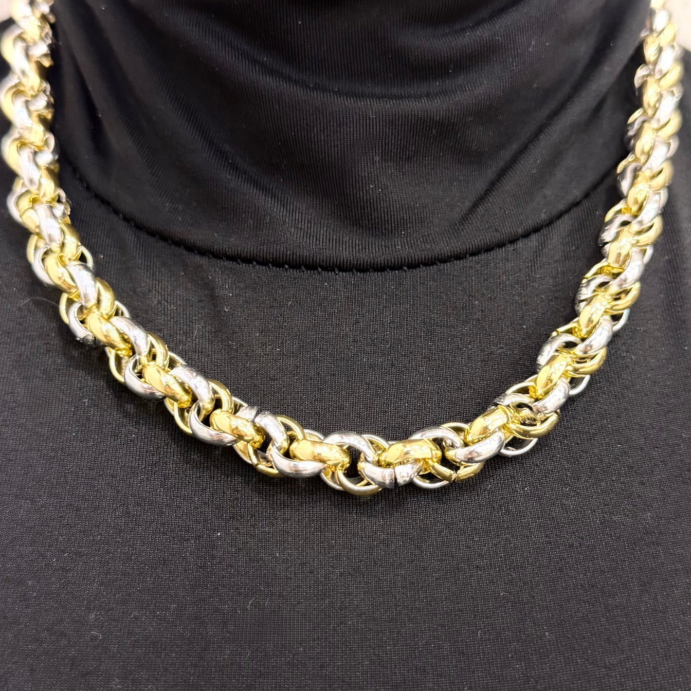 COLLANA TORCION BICOLOR MAXI