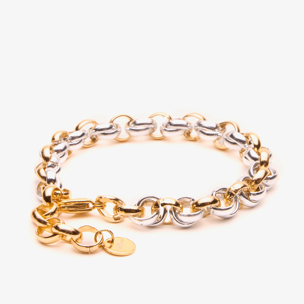 BRACCIALE RONDELLA CATENA BICOLOR MIX