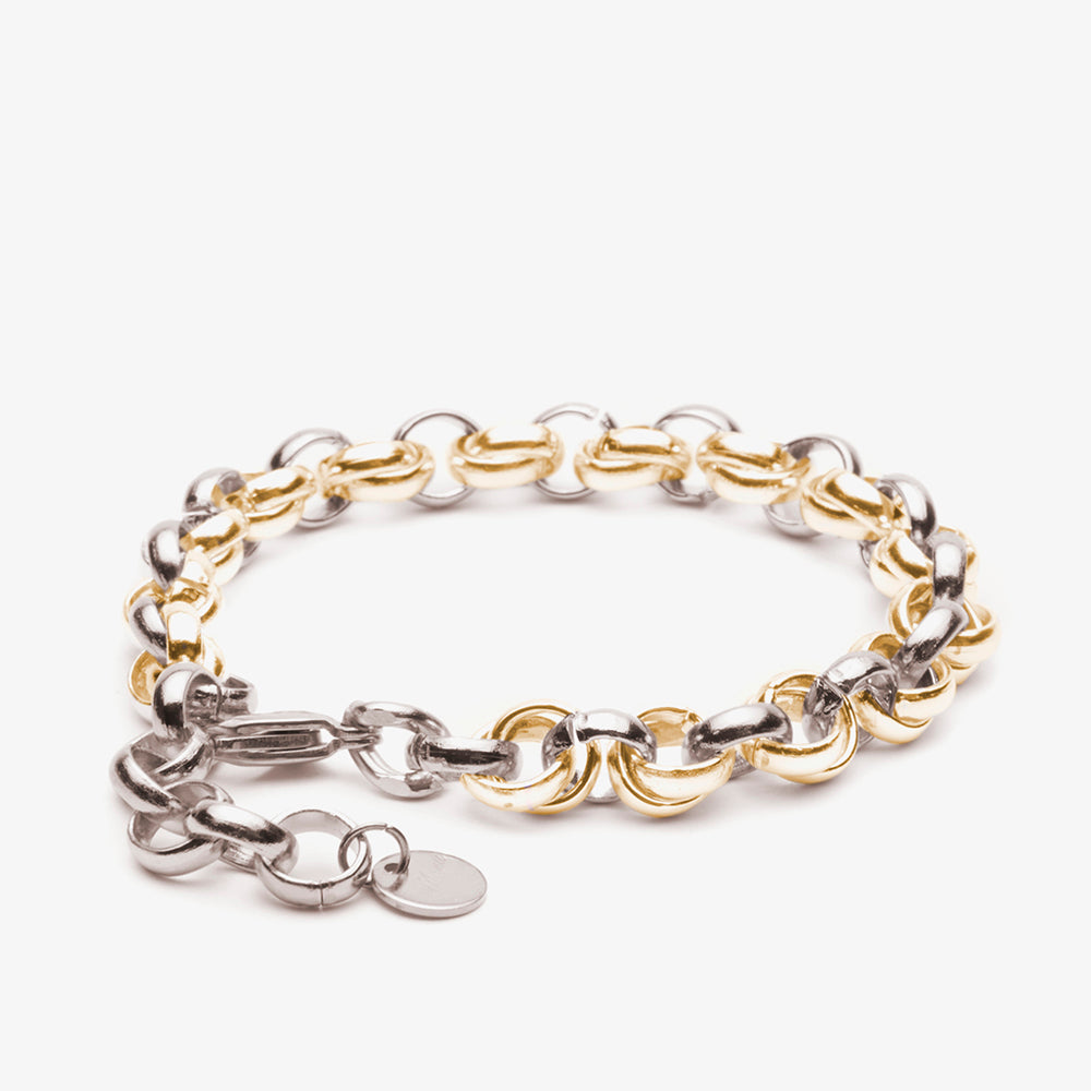 BRACCIALE RONDELLA CATENA BICOLOR MIX