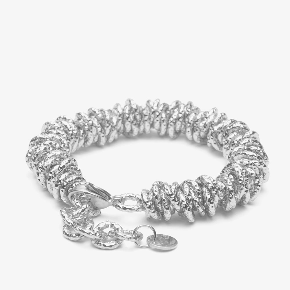 BRACCIALE RONDELLE 9MM SATINATA