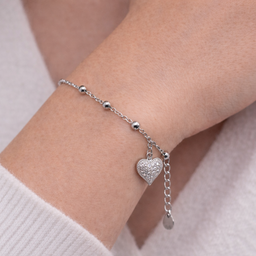 BRACCIALE CUORE PAVE