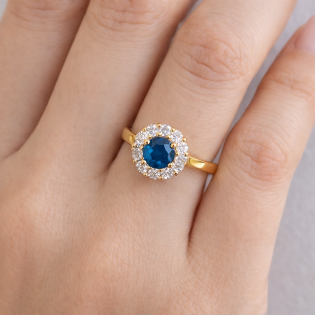 ANELLO HALO BLU