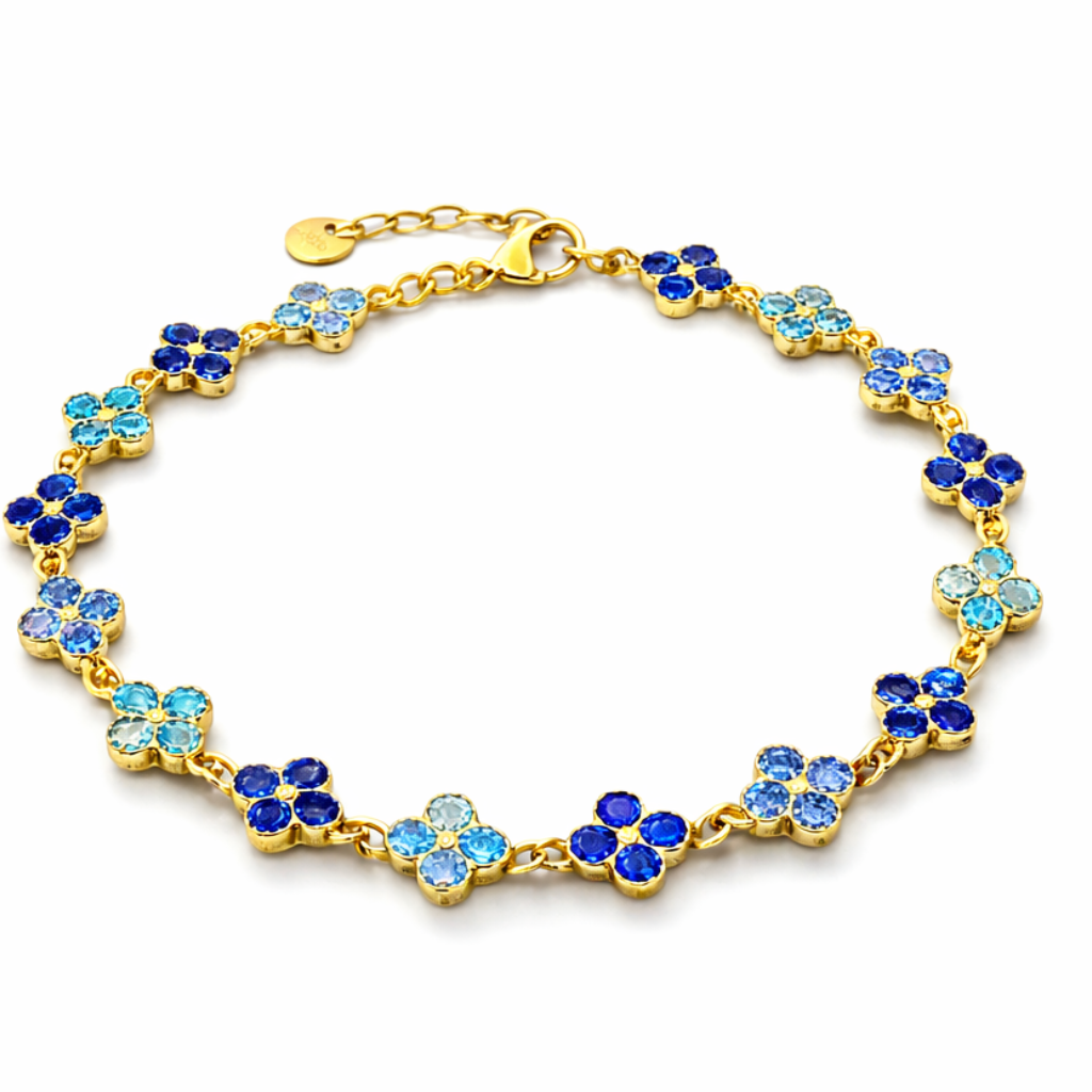 BRACCIALE CLOVER CELESTE