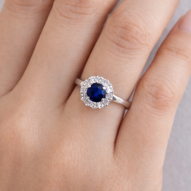 ANELLO HALO BLU