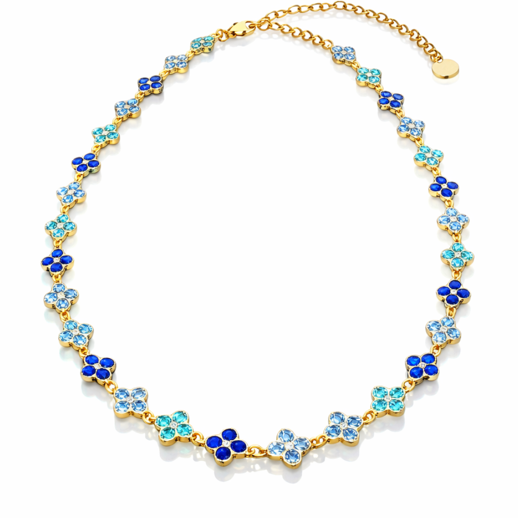 COLLANA CLOVER CELESTE
