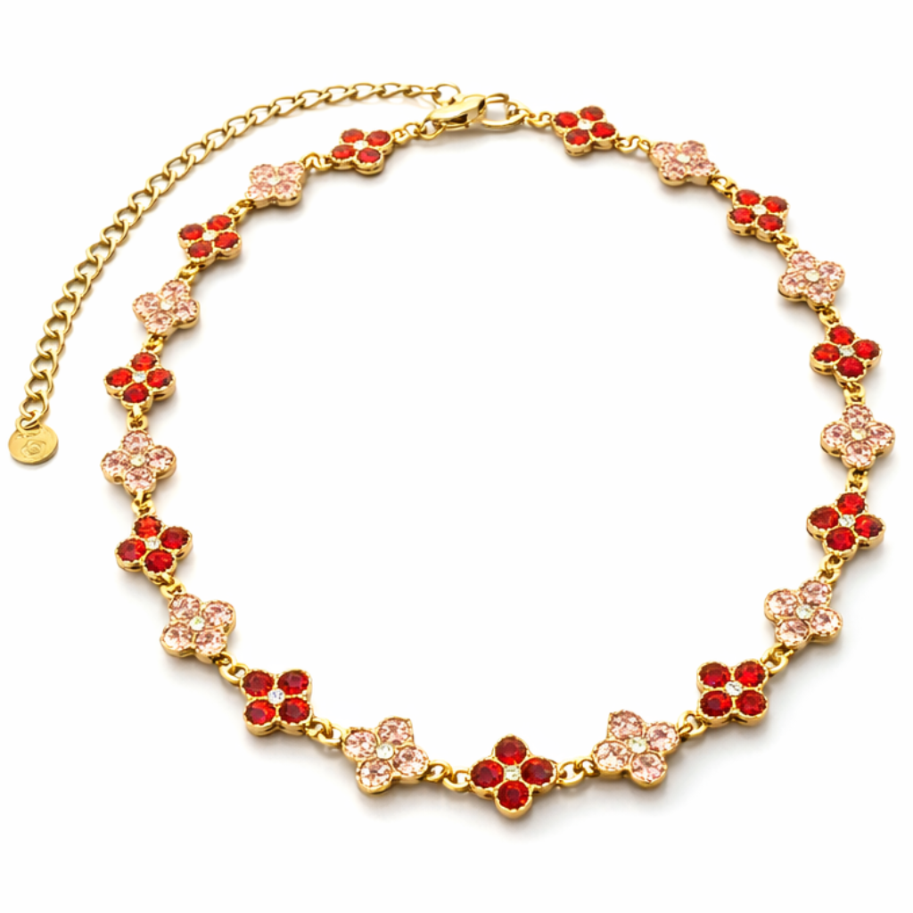 COLLANA CLOVER ROSA