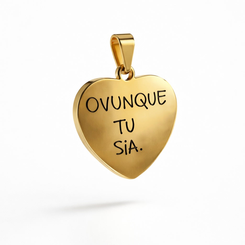 CIONDOLO CUORE "OVUNQUE TU SIA"