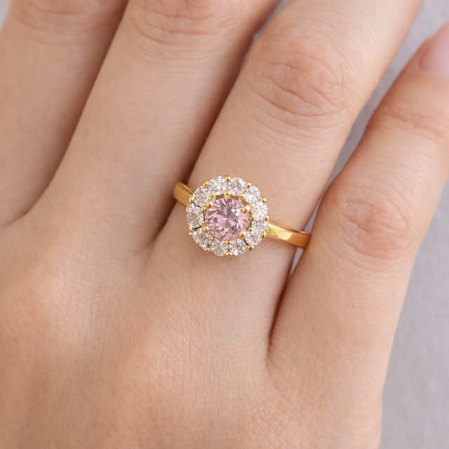 ANELLO HALO ROSA