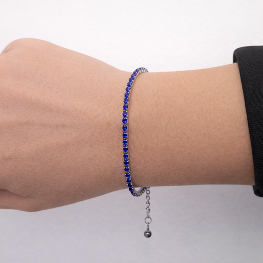 BRACCIALE TENNIS 4MM  BLUE SHINE