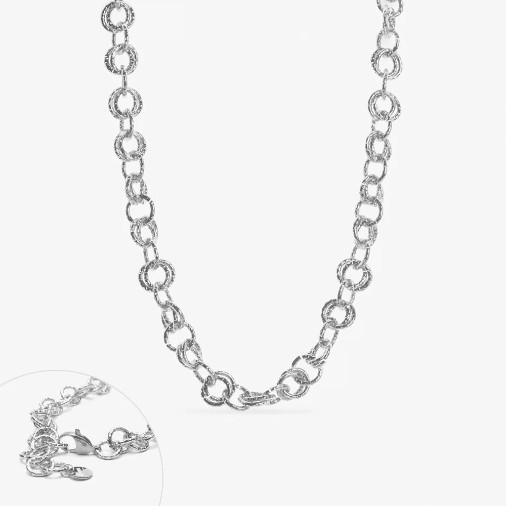 COLLANA RONDELLA CATENA SATINATA