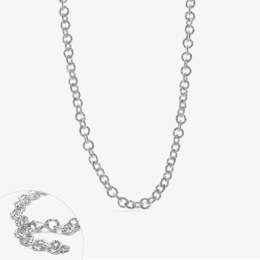 COLLANA RONDELLA BASIC 7MM SATINATA