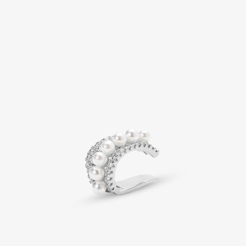 EARCUFF DOUBLE PEARL SHINE